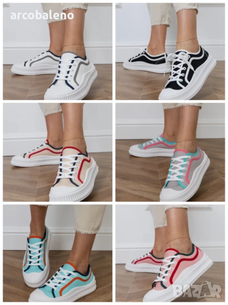 Дамски кецове на платформа Salis, 6цвята , снимка 1