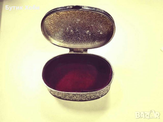 Метална посребрена кутия за бижута, снимка 3 - Други - 31411341