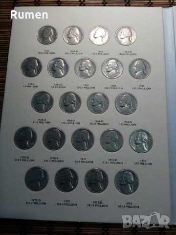 5 цента САЩ в албум, снимка 2 - Нумизматика и бонистика - 32106206