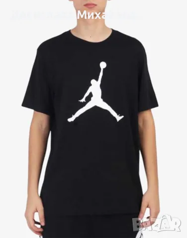 NIKE x Jordan Jumpman Tee Black/White Мъжка тениска NIKE x Jordan Jumpman Tee в черен цвят 