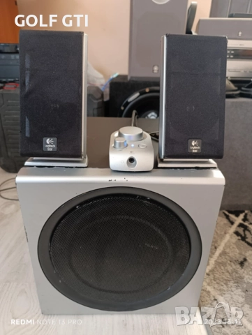 Суббуфер + колони 2+1 Logitech Z-2300, снимка 2 - Аудиосистеми - 52262111