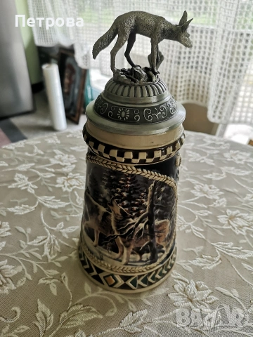 Колекционерска, релефна немска халба за бира 