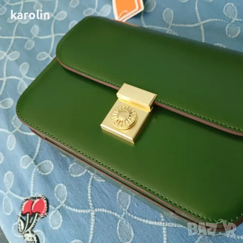 Дамска чанта маслено зелена