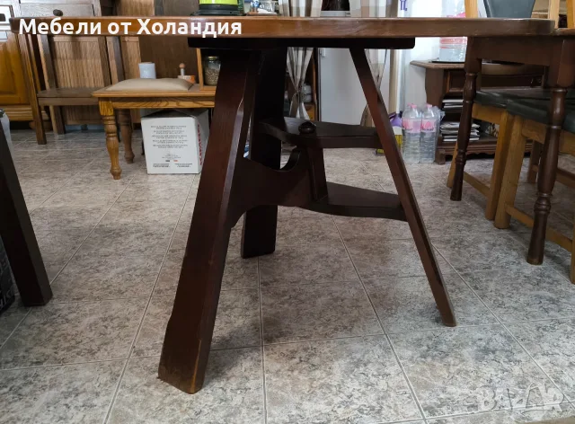 Кръгла трапезна сгъваема маса, снимка 3 - Маси - 56067517