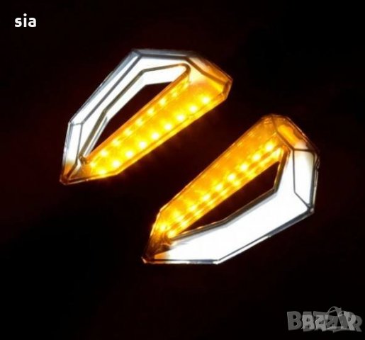 Диодни LED мигачи и дневни светлини за мотор, скутер, снимка 4 - Аксесоари и консумативи - 32123151