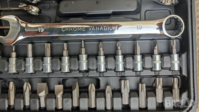 Професионален комплект гедоре 1/2" 1/4" Cr-V  гаечни ключове вложки накрайници тресчотки, снимка 5 - Гедорета - 42735844