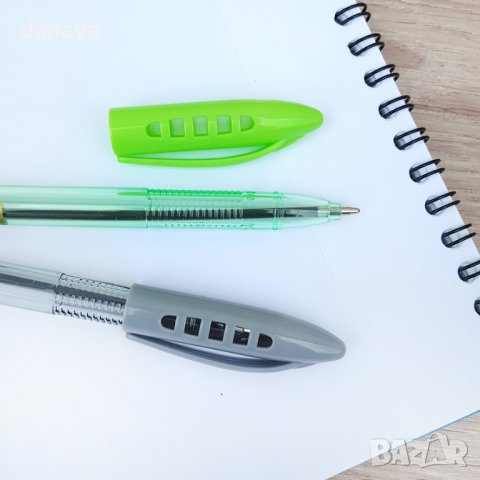 3011 Син химикал с прозрачно тяло и капачка, 1.0mm, снимка 2 - Ученически пособия, канцеларски материали - 37817297