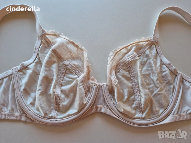 Сутиен 75D, бежов, дантела, с банел Chantelle, снимка 6 - Бельо - 53921583