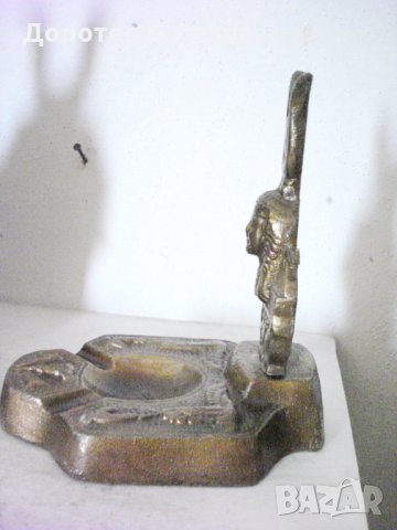 Стар бронзов пепелник Египет, снимка 2 - Антикварни и старинни предмети - 29286511