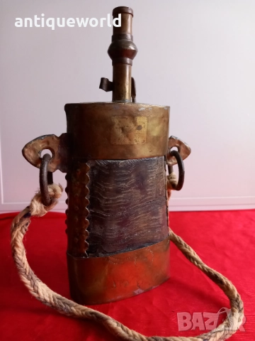 19Век ОСМАНСКА Барутница, Барутник, Сребро, Кост , Бронз, снимка 2 - Антикварни и старинни предмети - 52488973