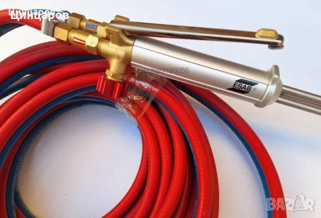 Резак ESAB 700мм, маркуч 10м. двоен, вентили пропан и кислород, дюза, клапани предпазни , снимка 4 - Други инструменти - 48149463