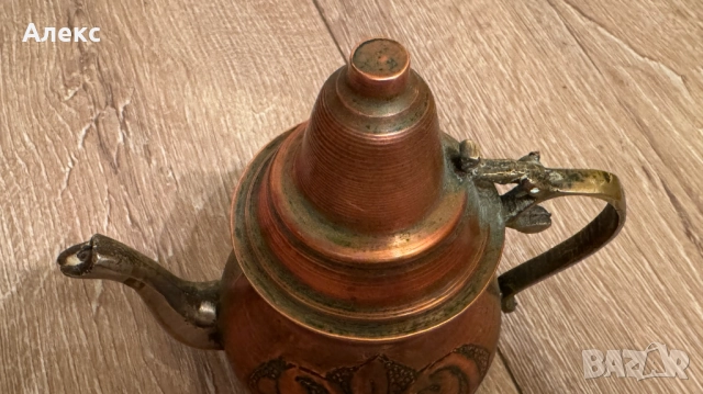 Кован меден малък чайник– бижу, 60те години на миналия век., снимка 5 - Антикварни и старинни предмети - 52794271
