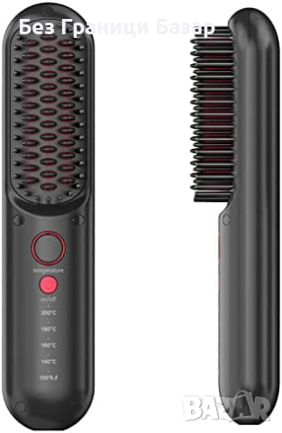 Нова USB-C Компактна Четка за Изправяне на Коса 5000mAh за Пътуване