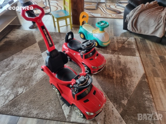 Детски коли за бутане и яздене в дома и навън, снимка 2 - Детски велосипеди, триколки и коли - 53931518