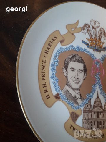 Декоративна чиния от английски порцелан , снимка 5 - Колекции - 32194744