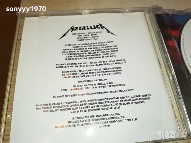 METALLICA CD 3010231329, снимка 15 - CD дискове - 42778380