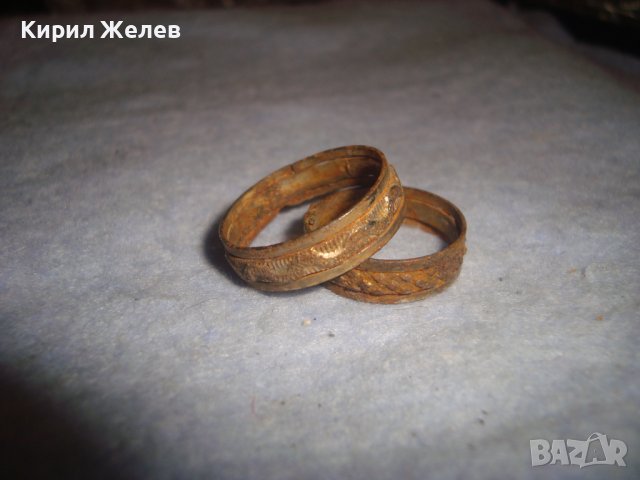 ДВА МНОГО СТАРИ ОРНАМЕНТИРАНИ РЕТРО ПРЪСТЕНА ТИП ХАЛКИ РЪЧНА ИЗРАБОТКА за КОЛЕКЦИЯ 28593, снимка 8 - Антикварни и старинни предмети - 37472855