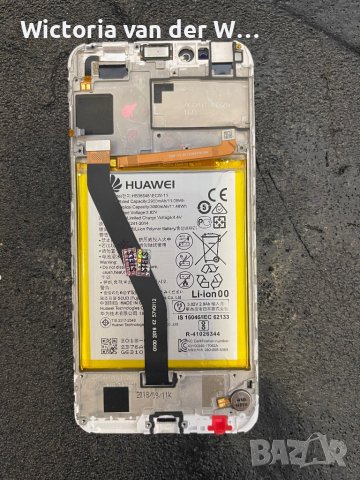 Рамка за Huawei Y6 + батерия (счупен дисплей), снимка 2 - Резервни части за телефони - 40731782