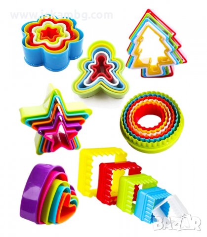 КОМПЛЕКТ ОТ 5 БРОЯ ПЛАСТМАСОВИ ФОРМИ ЗА СЛАДКИ - код  2921, снимка 9 - Форми - 33907002