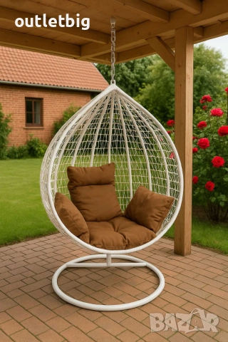 Градинска висяща люлка тип гнездо,яйце–Промоция!, снимка 5 - Градински мебели, декорация  - 52223740