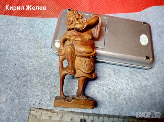 Стара АФРИКАНСКА ДЪРВЕНА ФИГУРКА СТАТУЕТКА от ПЪСТЪР АБАНОС Ръчна МАЙСТОРСКА РАБОТА ДЪРВОРЕЗБА 47613, снимка 9 - Колекции - 47685705