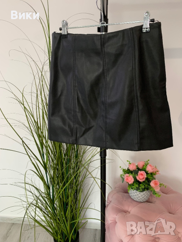 Кожена пола в размер S на Zara, снимка 12 - Поли - 44514662