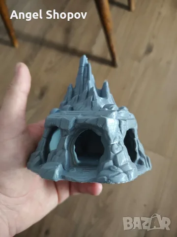 3D Пещера / Скала за аквариум от безопасен PETG – Укритие за рибки и скариди