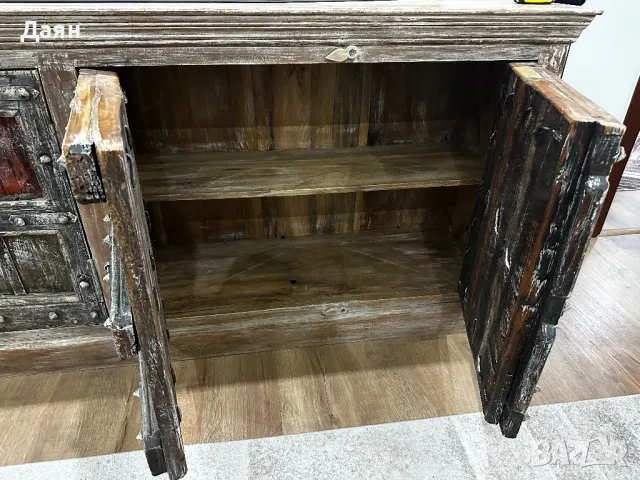 Старинен индийски масивен бюфет , снимка 8 - Бюфети - 49082795