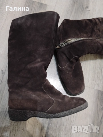 Ботуши от естествен  велур, снимка 3 - Дамски ботуши - 53939786