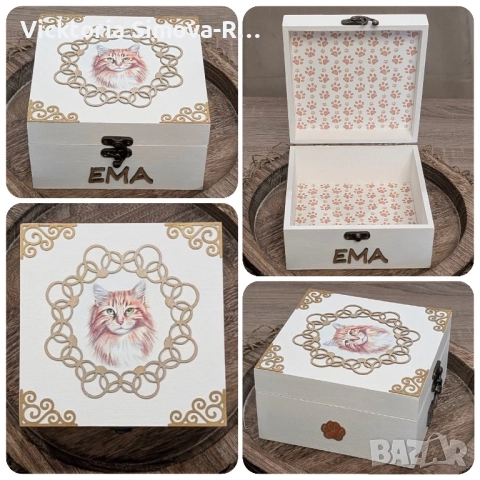 Персонализирани дървени кутии за бебешки и детски съкровища, снимка 12 - Други - 31499060