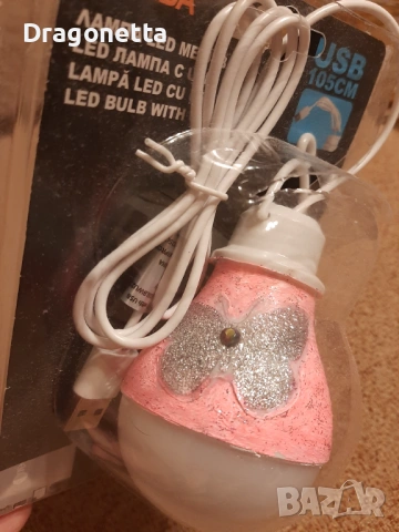 Лампа с USB, 105 см кабел, снимка 2 - Настолни лампи - 53330198