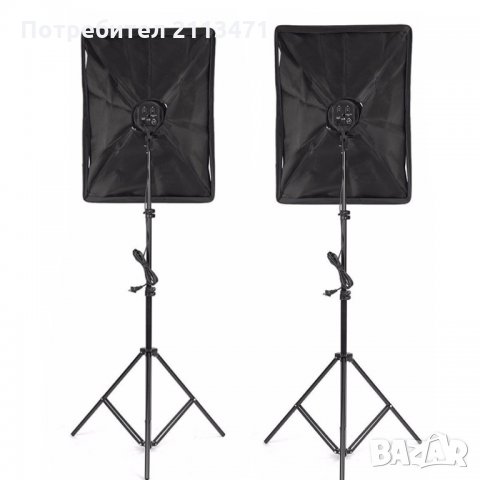 Софтбокс / Постоянно осветление за фото студио / Студийно осветление, снимка 11 - Светкавици, студийно осветление - 30486446