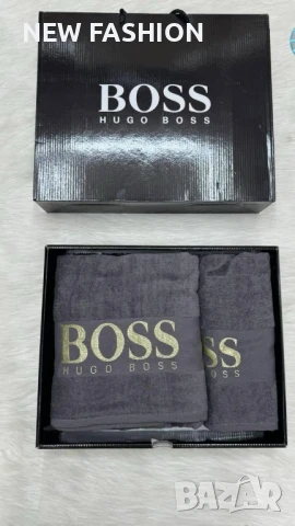 Памучни Хавлии -2бр в Кутия ✨Boss, снимка 4 - Хавлиени кърпи - 51169438