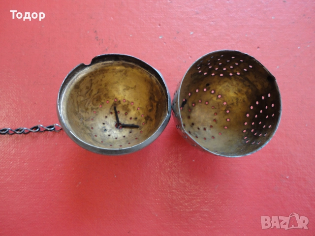 Старинна цедка за чай , снимка 4 - Сервизи - 52659826