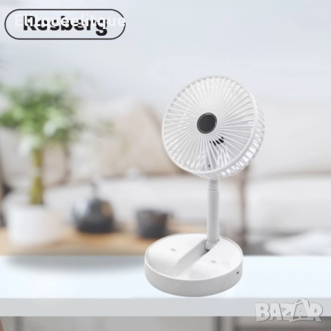 Вентилатор USB Rosberg, 4.5W, 6" , Бял/зелен, настолен, 2 ГОДИНИ ГАРАНЦИЯ, снимка 2 - Друга електроника - 49449525