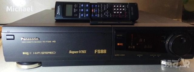 Panasonic NV-FS88 S-VHS видео дек с оригинално дистанционно продавам.