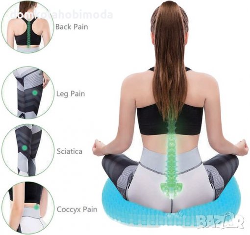 Анатомична гел възглавница/ Свалящ секалъф с цип/41x34x4.5 см, снимка 2 - Други - 39679253