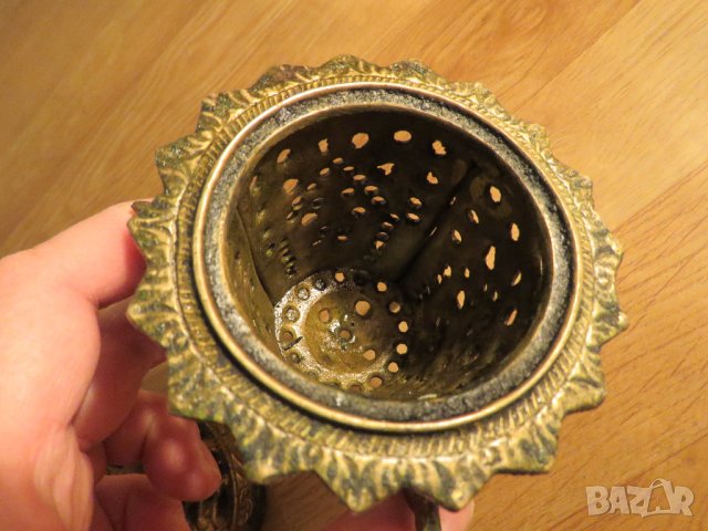 Старинно масивно бронзово кандило 1912г,Царство България за църква, снимка 9 - Антикварни и старинни предмети - 24118083