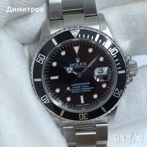 Rolex SUBMARINER Date Oyster Perpetual, engraved bezel - оригинал, снимка 7 - Луксозни - 40608459