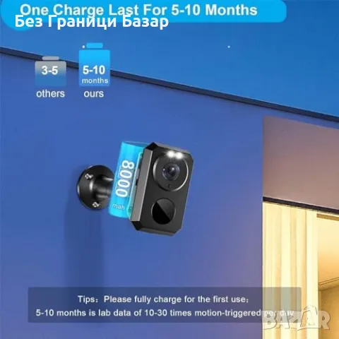 Нова Водоустойчива Соларна 2K Камера с PIR Детектор и Двупосочно Аудио, снимка 8 - Други - 48620899