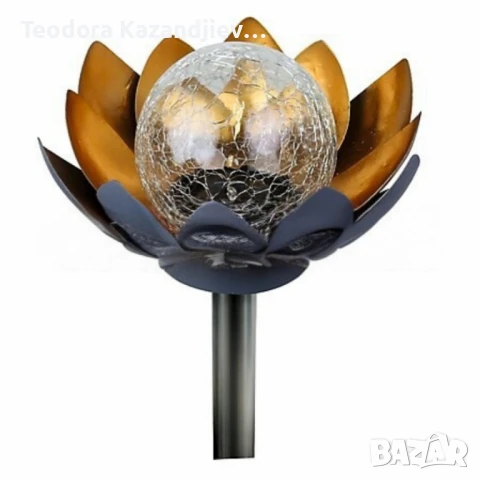 Соларни лотосови цветя – Красота и светлина за вашата градина, снимка 4 - Соларни лампи - 50697817