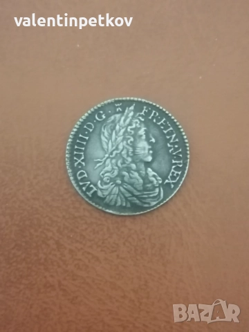 1/12, екю , сребро ЛУИ XIV, 