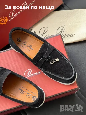Loro Piana Дамски Черни Обувки Естествен Велур Лоро Пиана Код E239, снимка 3 - Дамски ежедневни обувки - 50412375