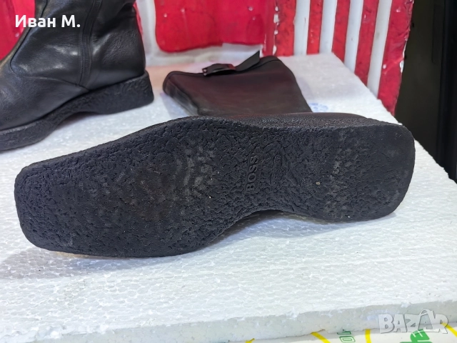 оригинални дамски кожени ботуши BOSS 36 номер , снимка 8 - Дамски ботуши - 52571943