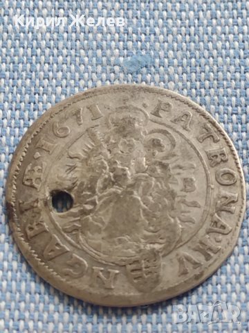 Сребърна монета 6 кройцера 1671г. Леополд първи Кремниц Унгария 13774, снимка 6 - Нумизматика и бонистика - 42890187
