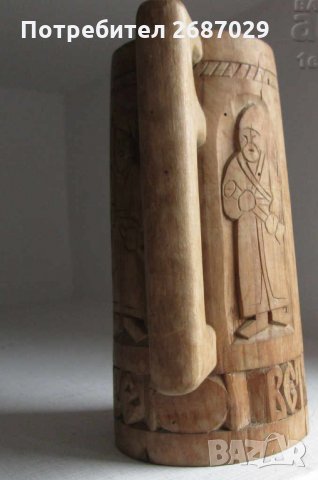 Халби:  стара дървена халба руска с дърворезба, скандинавска, немска - буре, Дисни - рекламна, снимка 2 - Други ценни предмети - 29284724