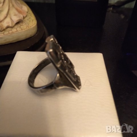 Авторски сребърен пръстен арт деко ръчна изработка намален , снимка 2 - Пръстени - 37943647