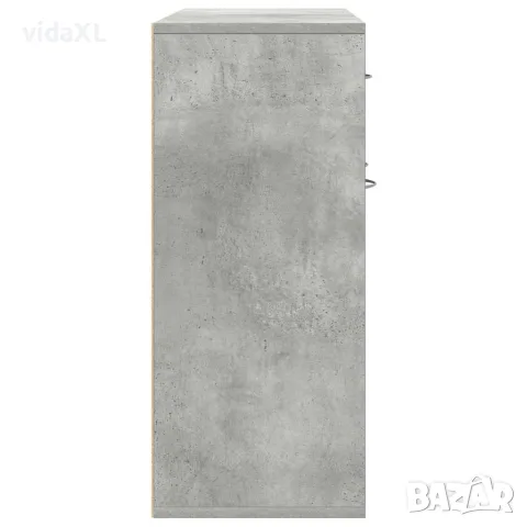 vidaXL Бюфет, бетонно сив, 88x30x70 см, инженерно дърво, снимка 8 - Бюфети - 56147760