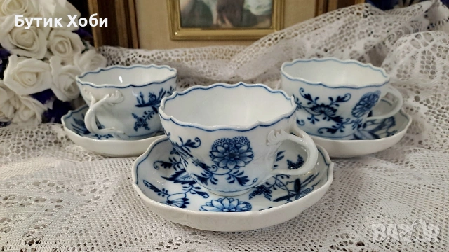 Магията на Майсен - ,,Син лук / Zwiebelmuster,,, снимка 13 - Антикварни и старинни предмети - 53957243