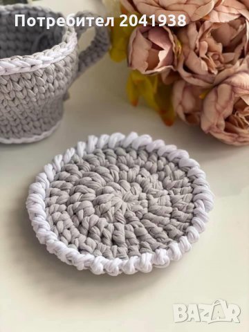 Плетен панер-чашка, снимка 3 - Декорация за дома - 29541772